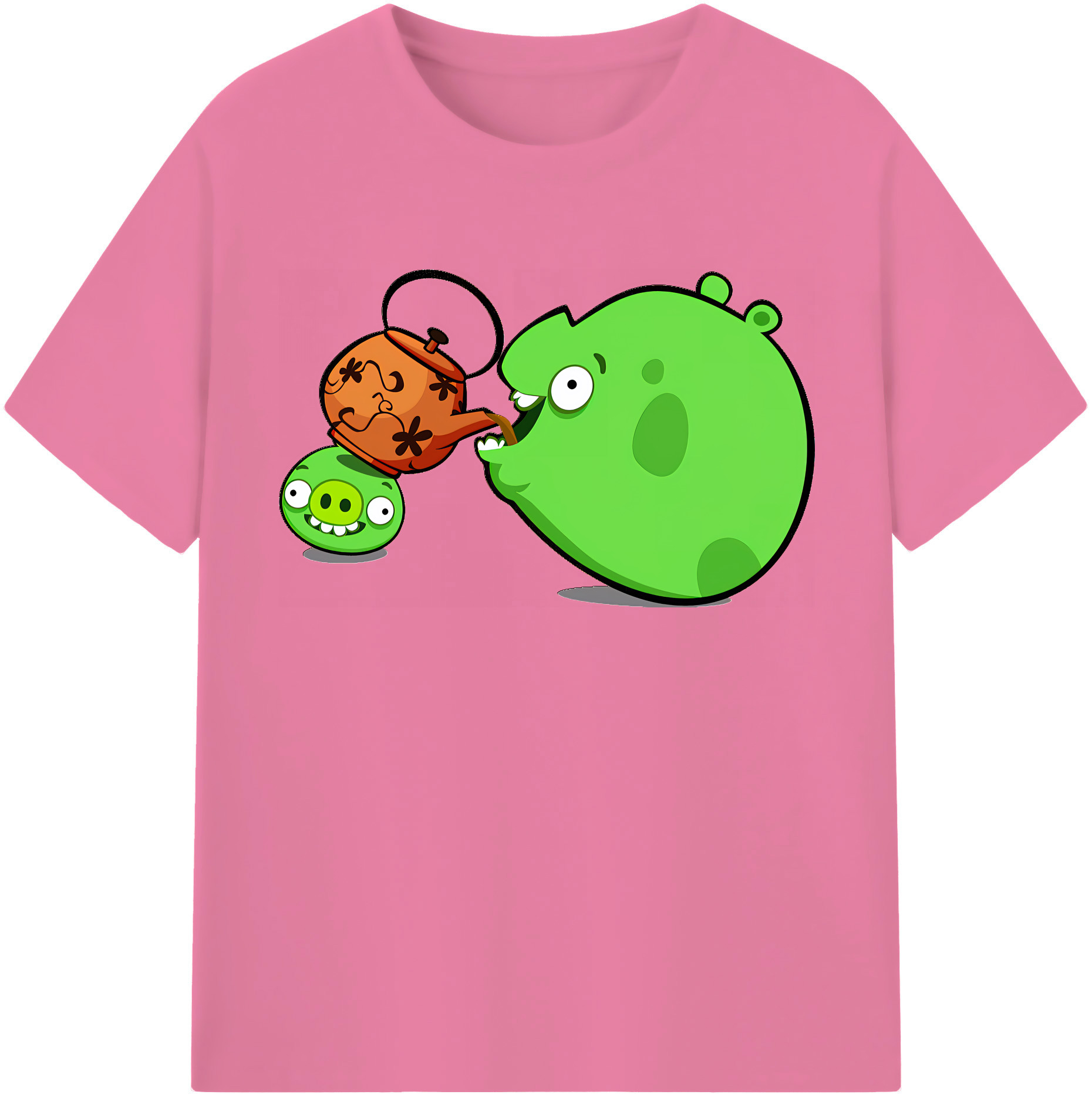 （画像用） Angry Birds アングリーバード 綿100％半袖Tシャツ（フロントプリント）